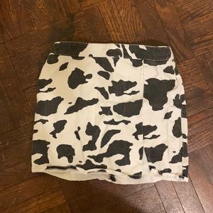 Cow print skirt